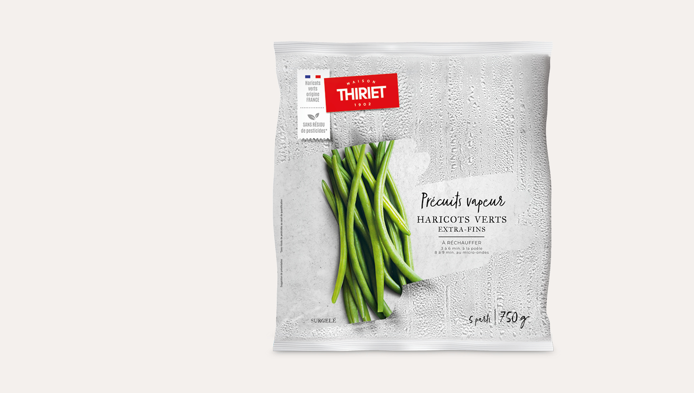 Haricots verts extra-fins précuits vapeur Le 2ème à -30%