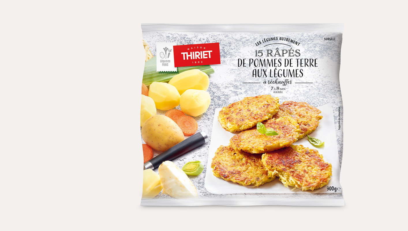 15 Râpés de pommes de terre aux légumes Le 2ème à -30%