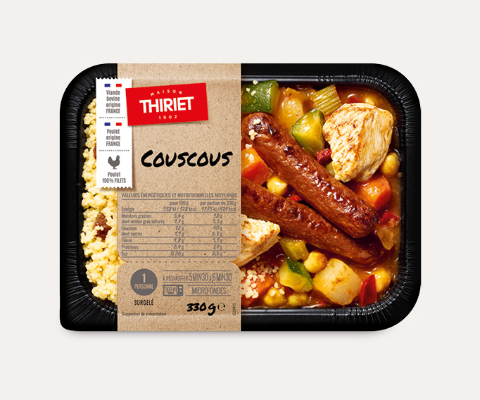 Plats cuisinés individuels au choix Le lot de 3
