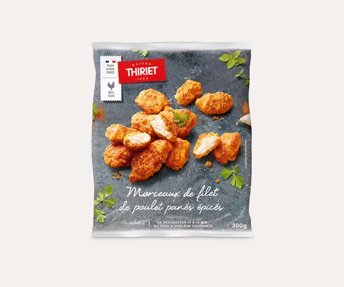 Morceaux de filet de poulet panés épicés Le 2ème à -50%