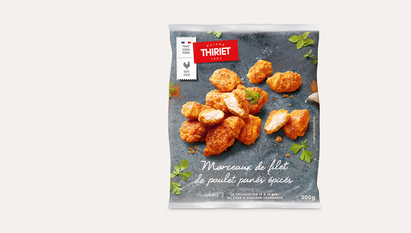 Morceaux de filet de poulet panés épicés Le 2ème à -50%