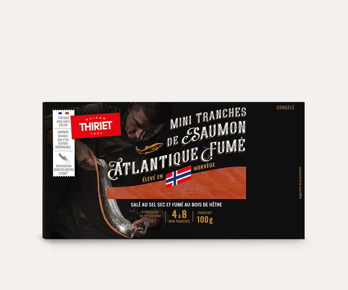 Mini tranches de saumon Atlantique fumé - Norvège