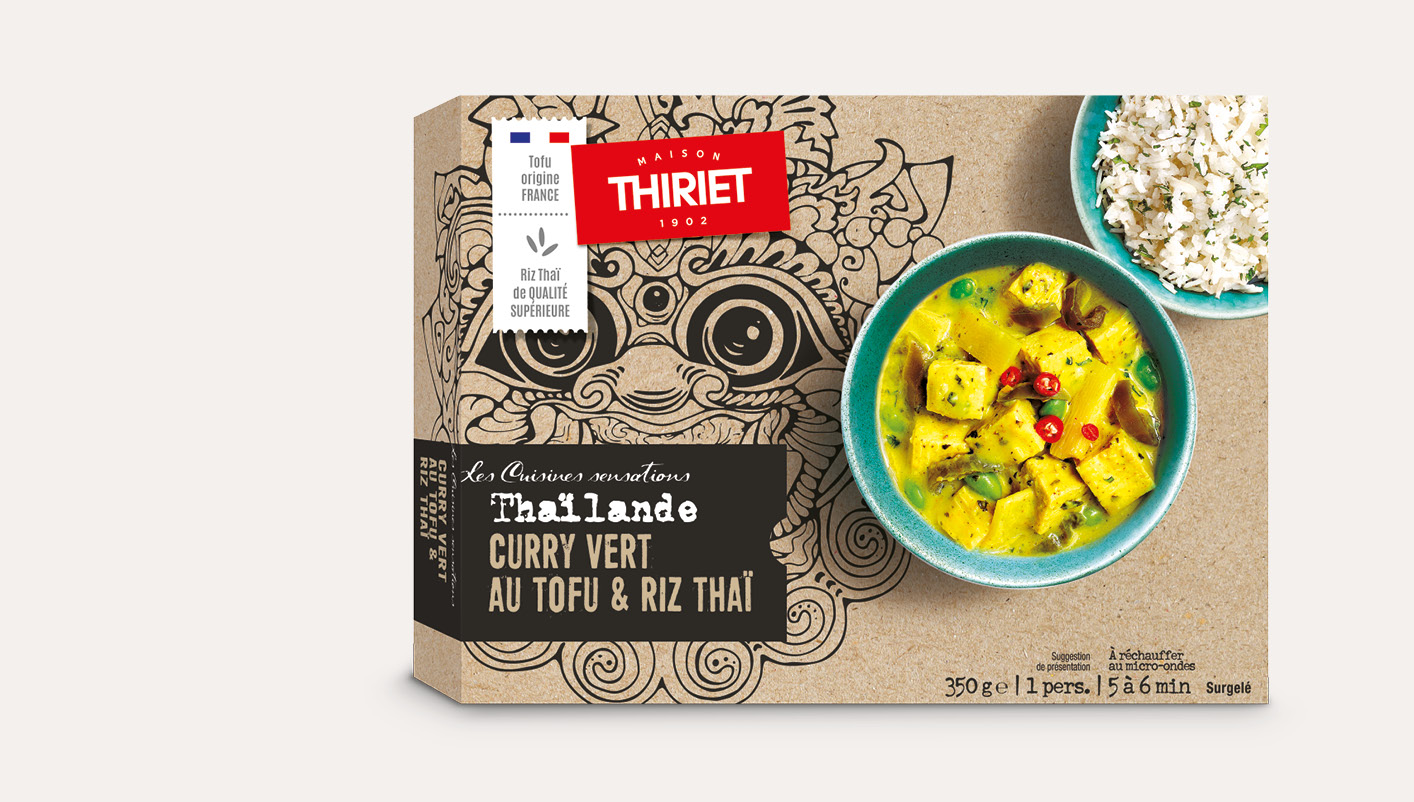 Curry vert au tofu et riz thaï