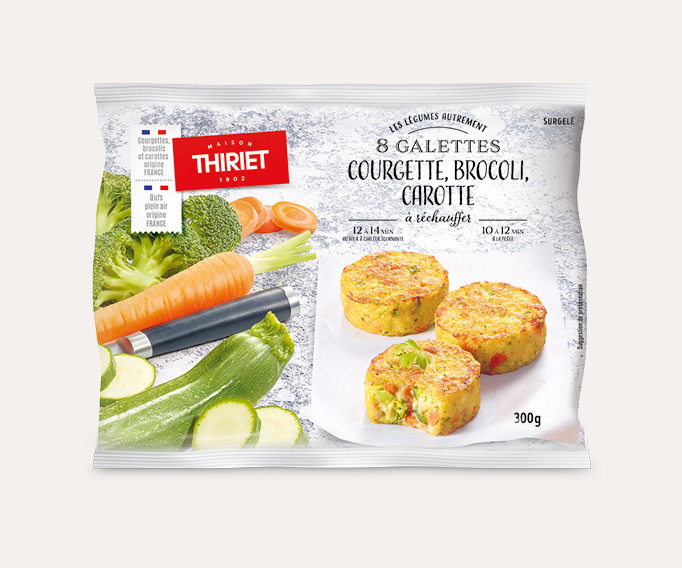 8 Galettes courgette, brocoli, carotte
