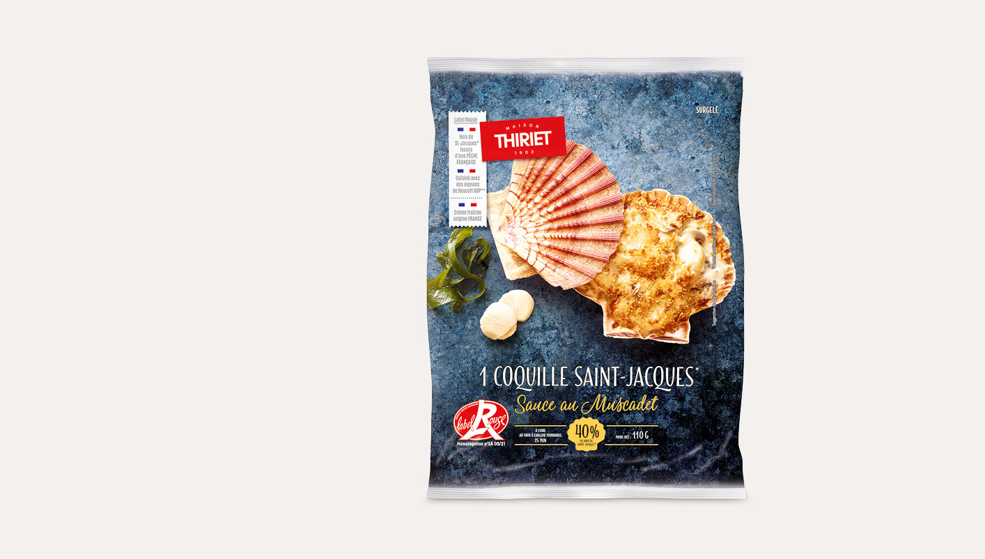 1 Coquille St-Jacques* LR, sauce Muscadet Le lot de 2