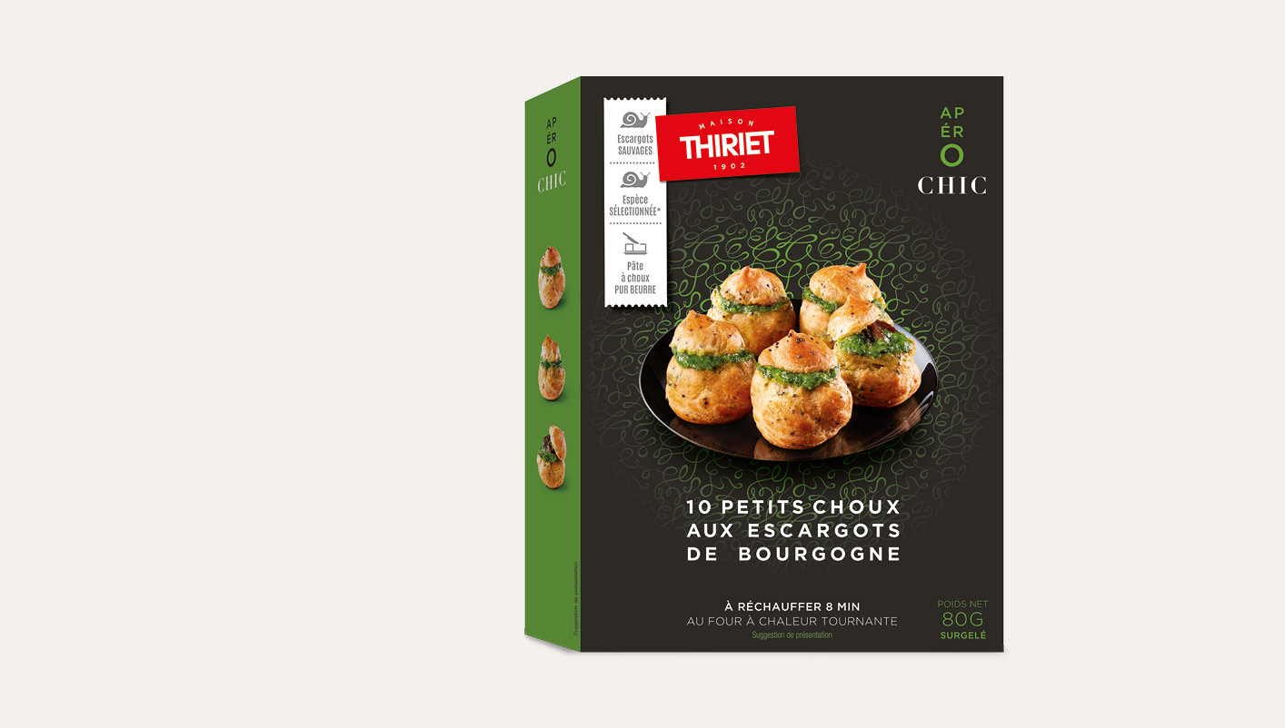 10 petits choux aux escargots de Bourgogne