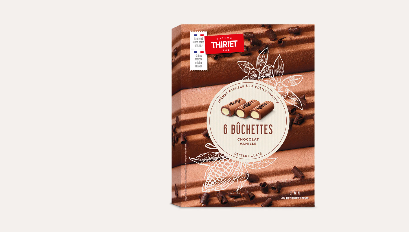 6 Bûchettes chocolat/vanille