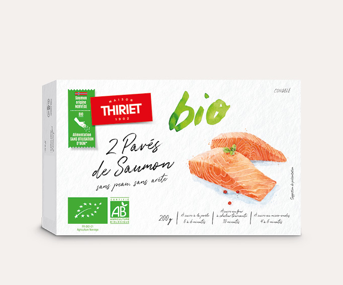 2 Pavés de saumon biologiques sans peau