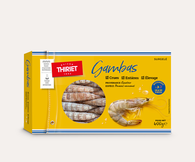 Gambas entières crues La 2ème à -50%