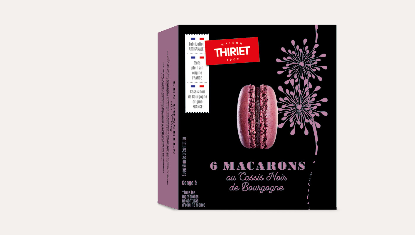 6 Macarons au cassis noir de Bourgogne