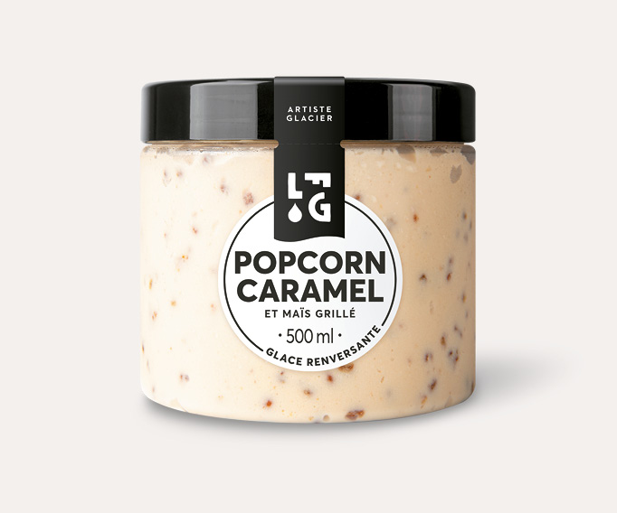 Crème glacée Popcorn Caramel et maïs grillé