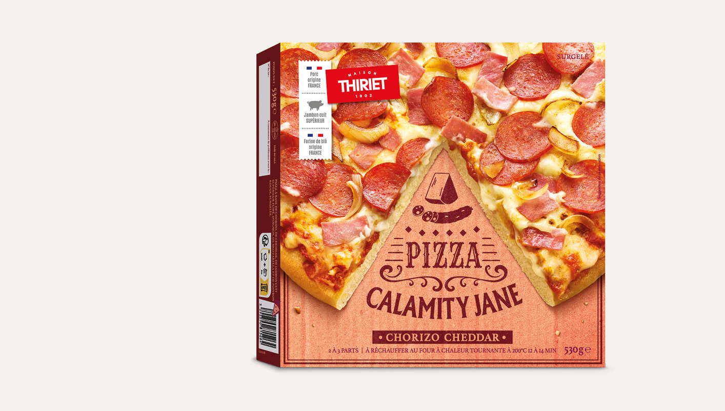 Pizza pâte épaisse Calamity Jane™ - chorizo cheddar