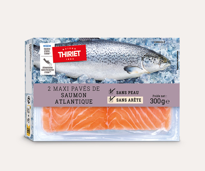2 Maxi pavés de saumon Atlantique origine Ecosse