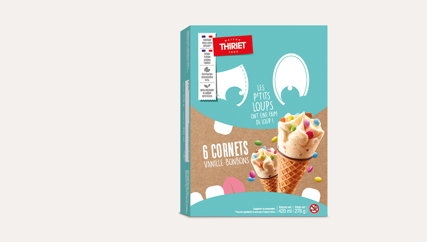 6 Cornets Vanille/Bonbons