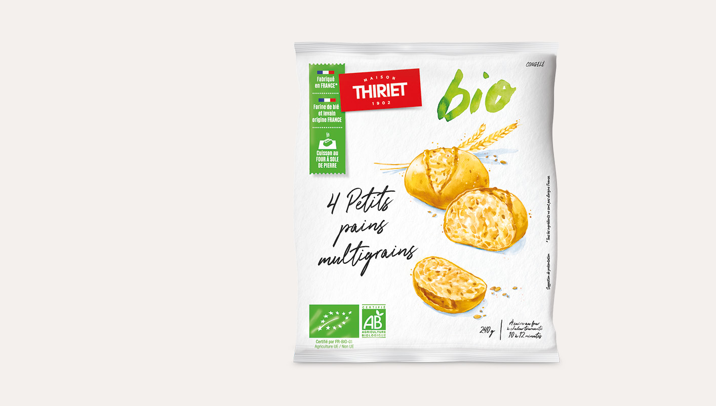 4 Petits pains multigrains biologiques Le 2ème à -40%