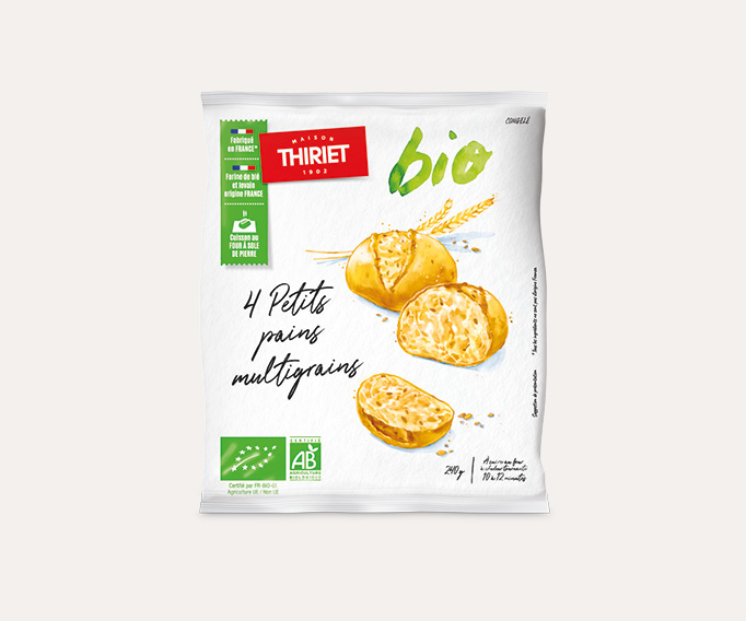 4 Petits pains multigrains biologiques Le 2ème à -40%