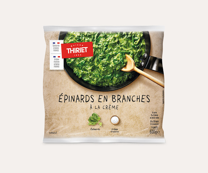 Epinards en branches à la crème Le 2ème à -50%