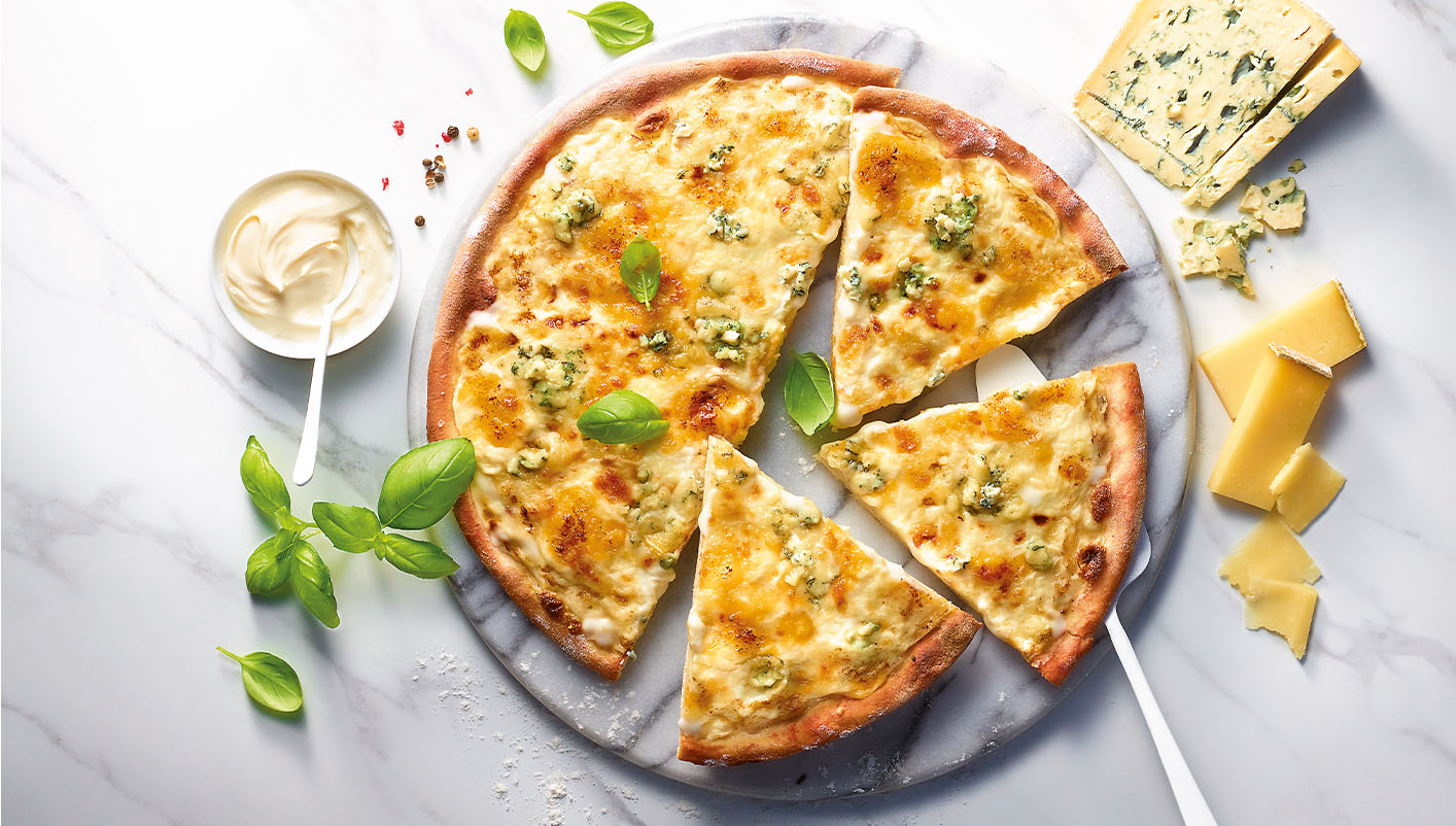 Pizza Cantal/Bleu d'Auvergne