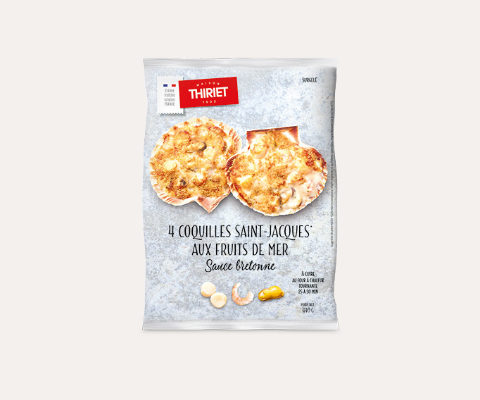4 Coquilles St-Jacques aux fruits de mer Le 2ème à -40%