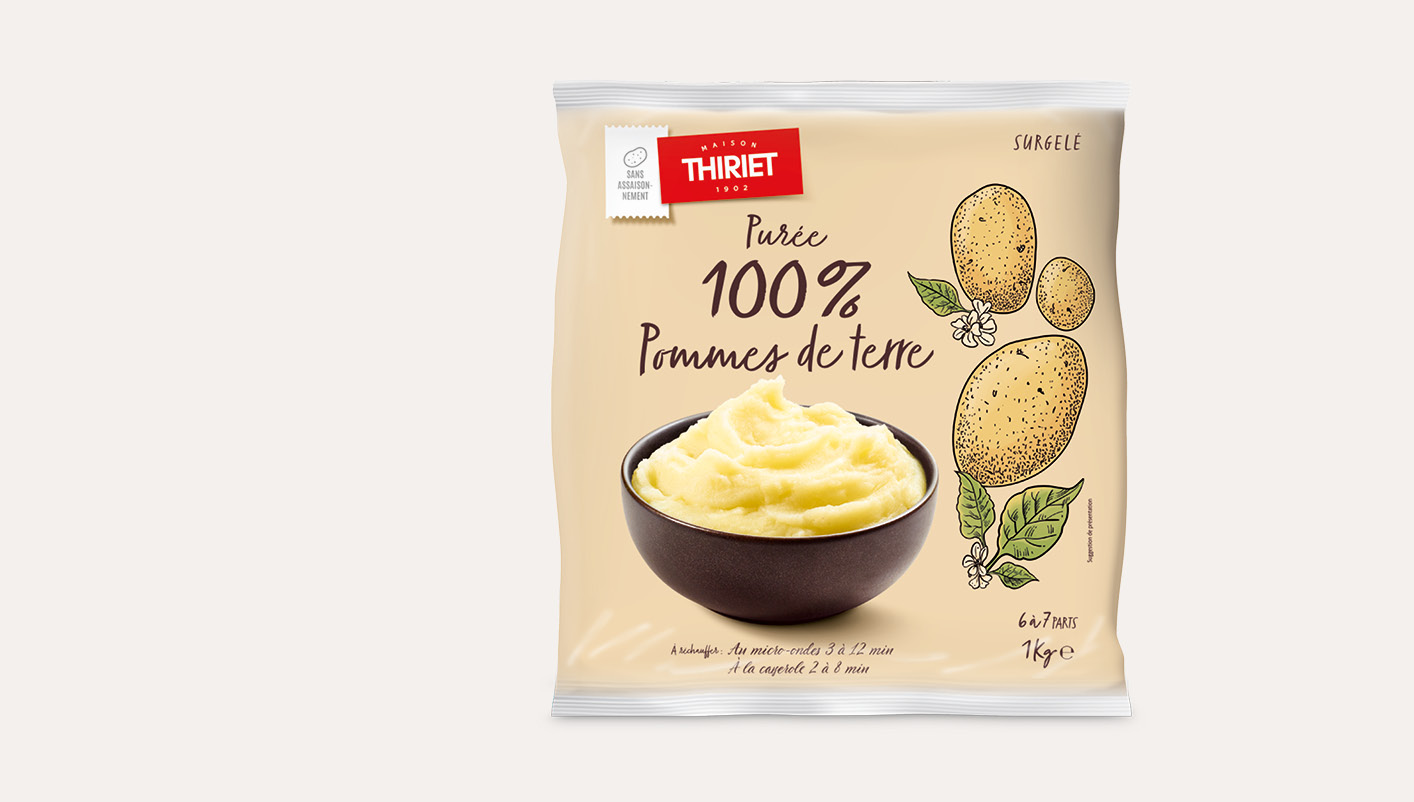 Purée 100 % pommes de terre