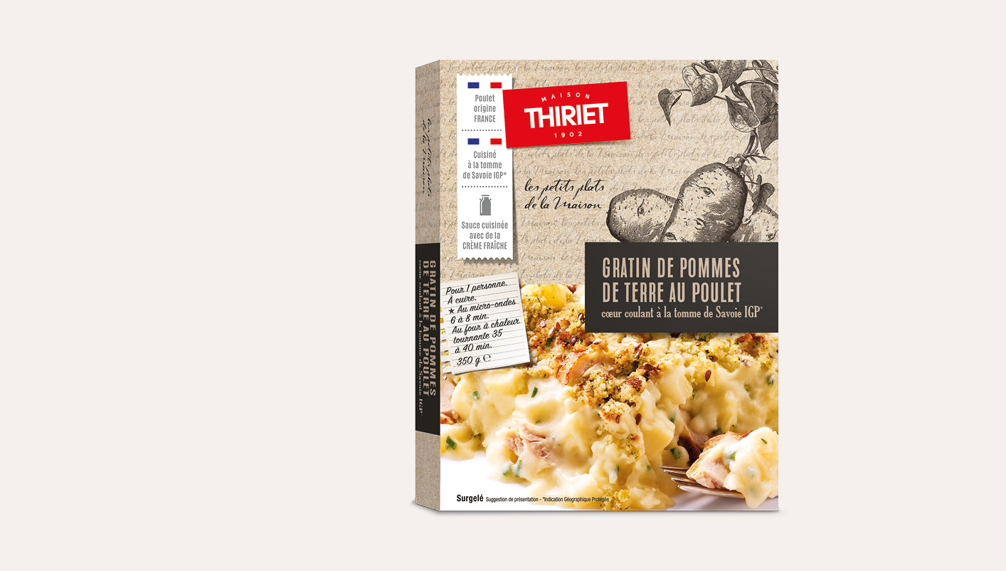 Gratin pommes de terre, poulet, tomme Le 2ème à -60%