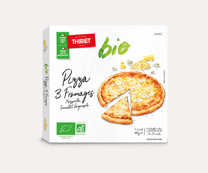 Pizza 3 fromages biologique