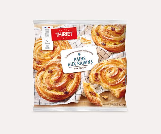 4 Pains aux raisins pur beurre