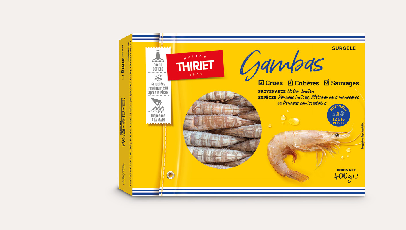 Gambas sauvages entières crues Le 2ème à -40%