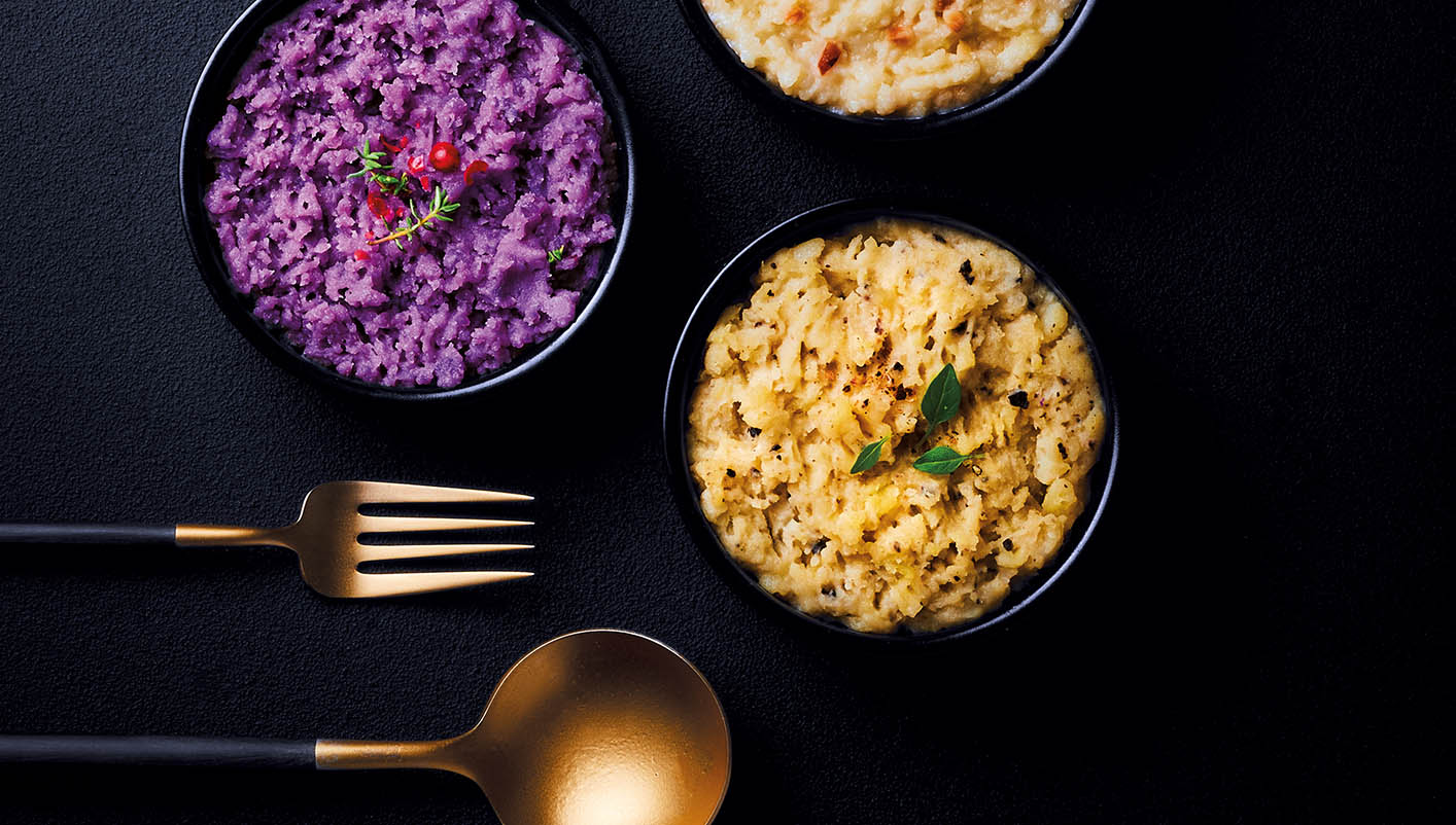Écrasé de pommes de terre à la truffe noire 2 % aromatisée