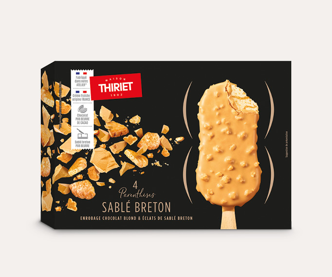 4 Parenthèses sablé breton enrobage chocolat blanc