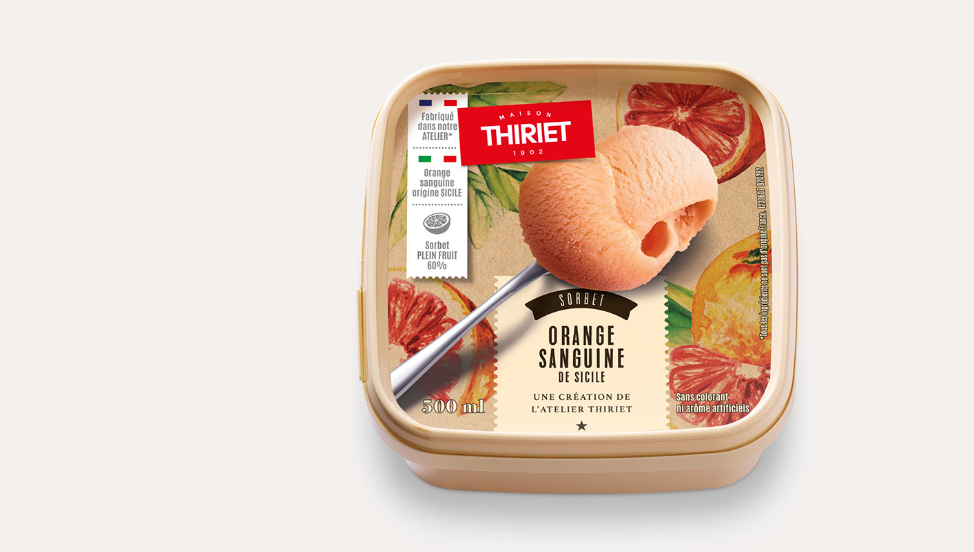 Sorbet Plein Fruit Orange sanguine de Sicile