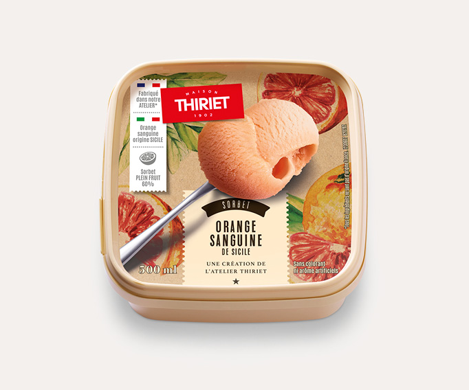 Sorbet Plein Fruit Orange sanguine de Sicile