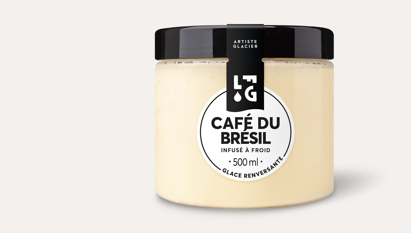 Crème glacée artisanale café du Brésil infusé à froid