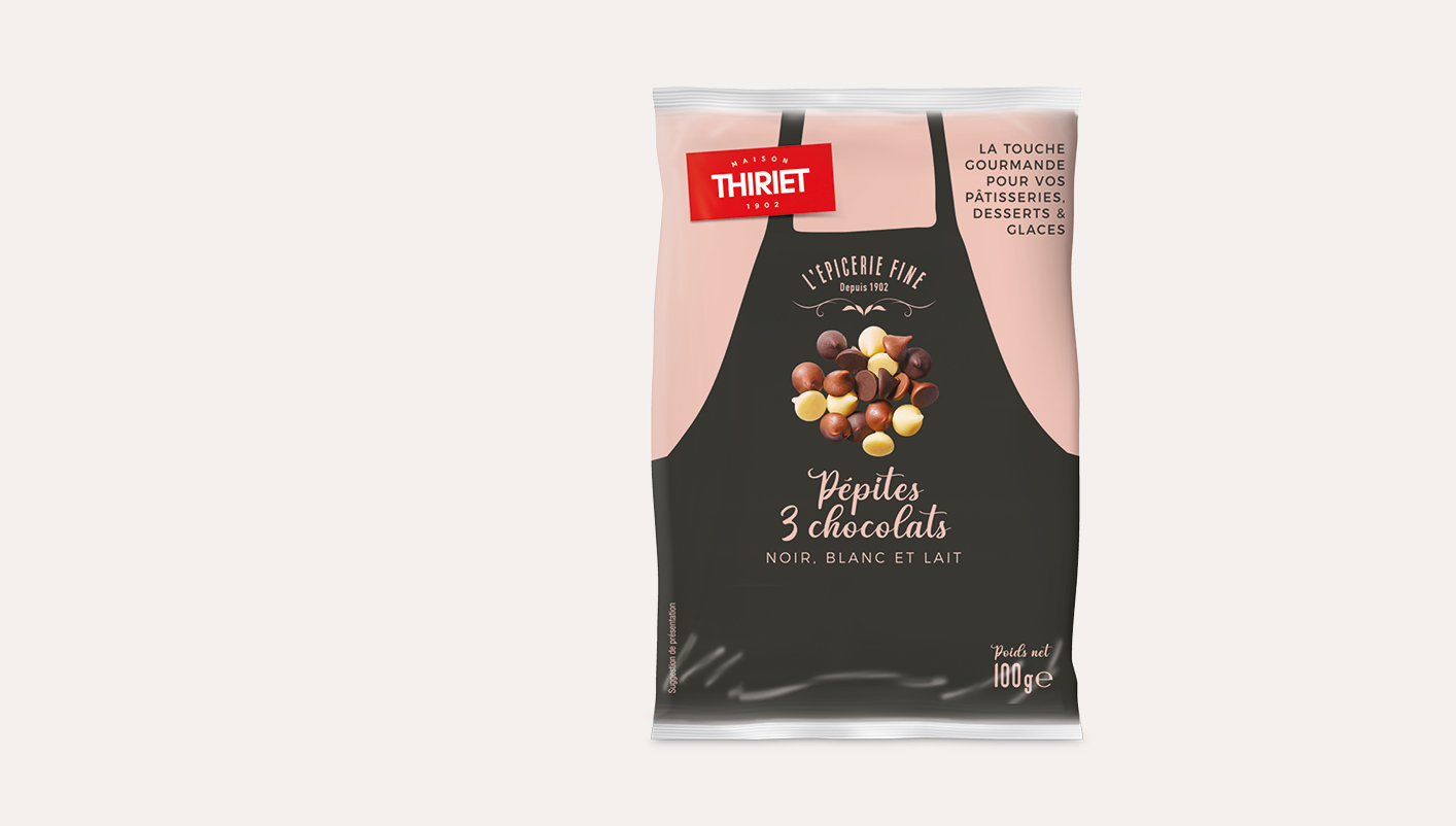 Pépites 3 chocolats : noir, lait et blanc
