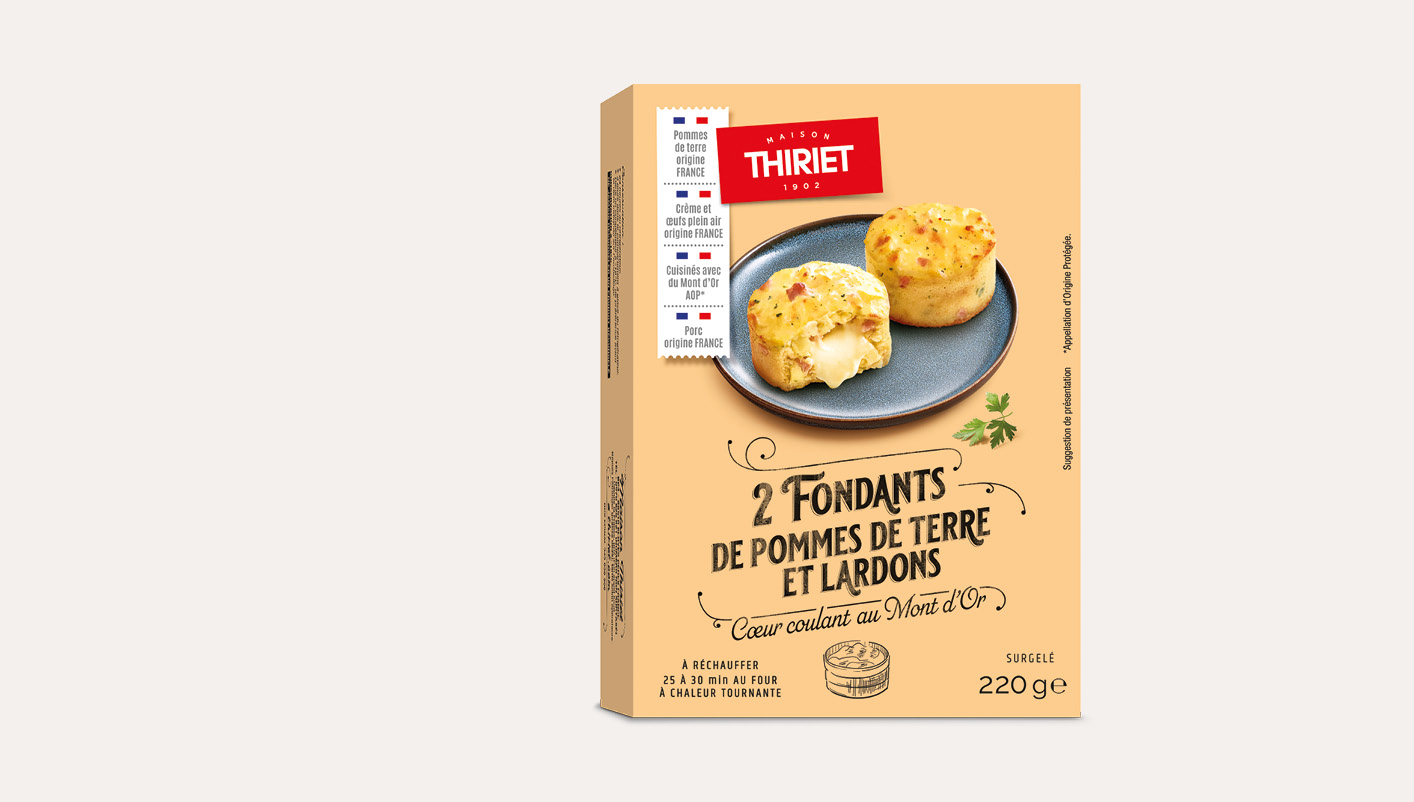 2 fondants de pommes de terre et lardons, cœur Mont d'Or