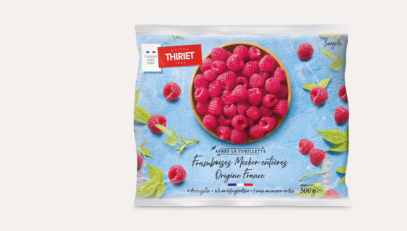 Framboises entières