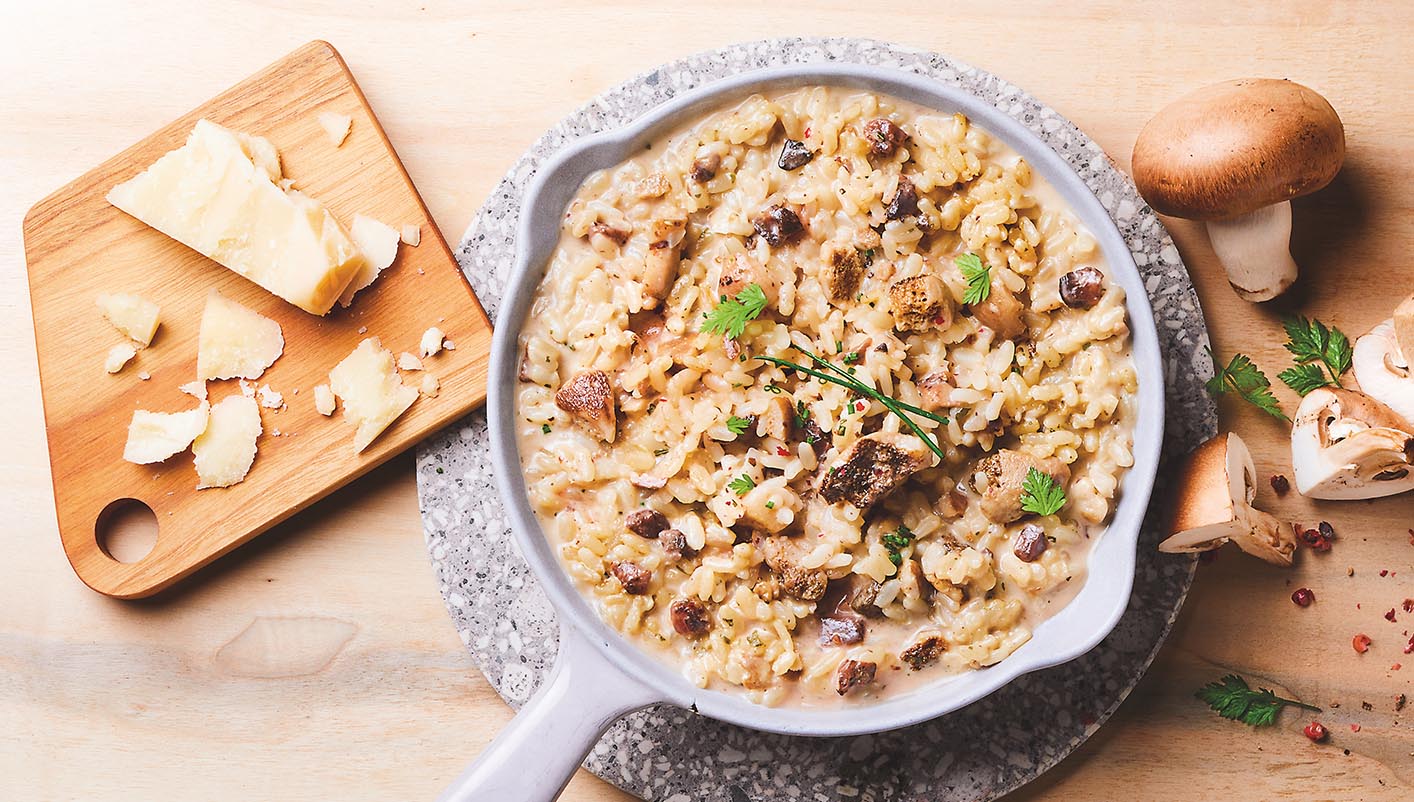 Risotto aux champignons de Paris et cèpes Lot de 2 sachets