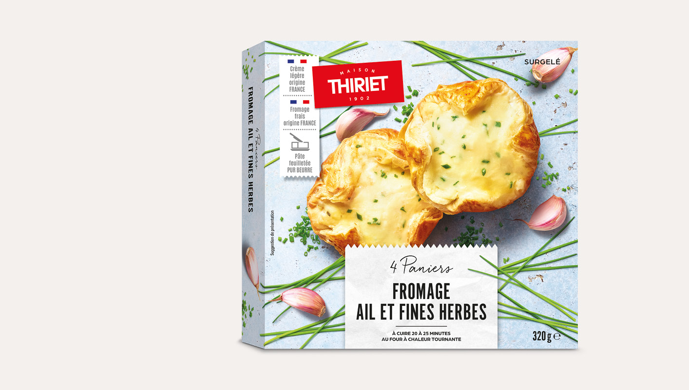 4 Paniers fromage ail et fines herbes