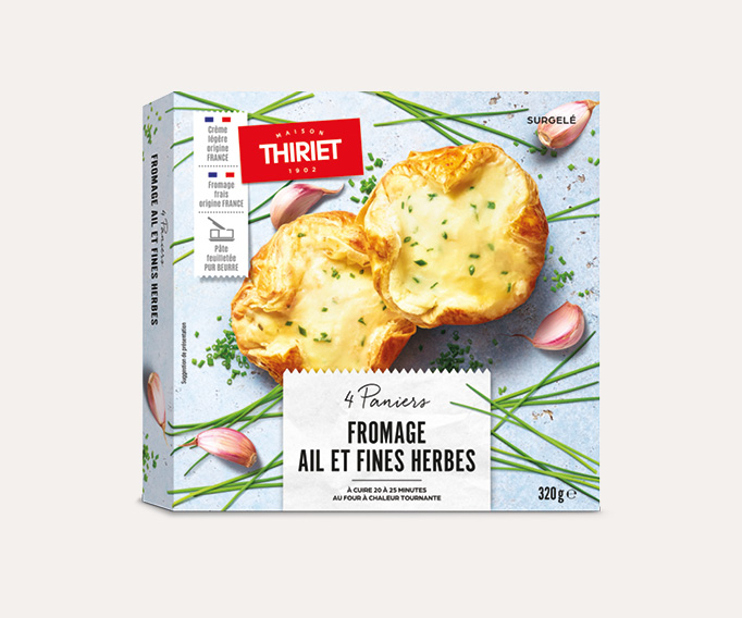 4 Paniers fromage ail et fines herbes
