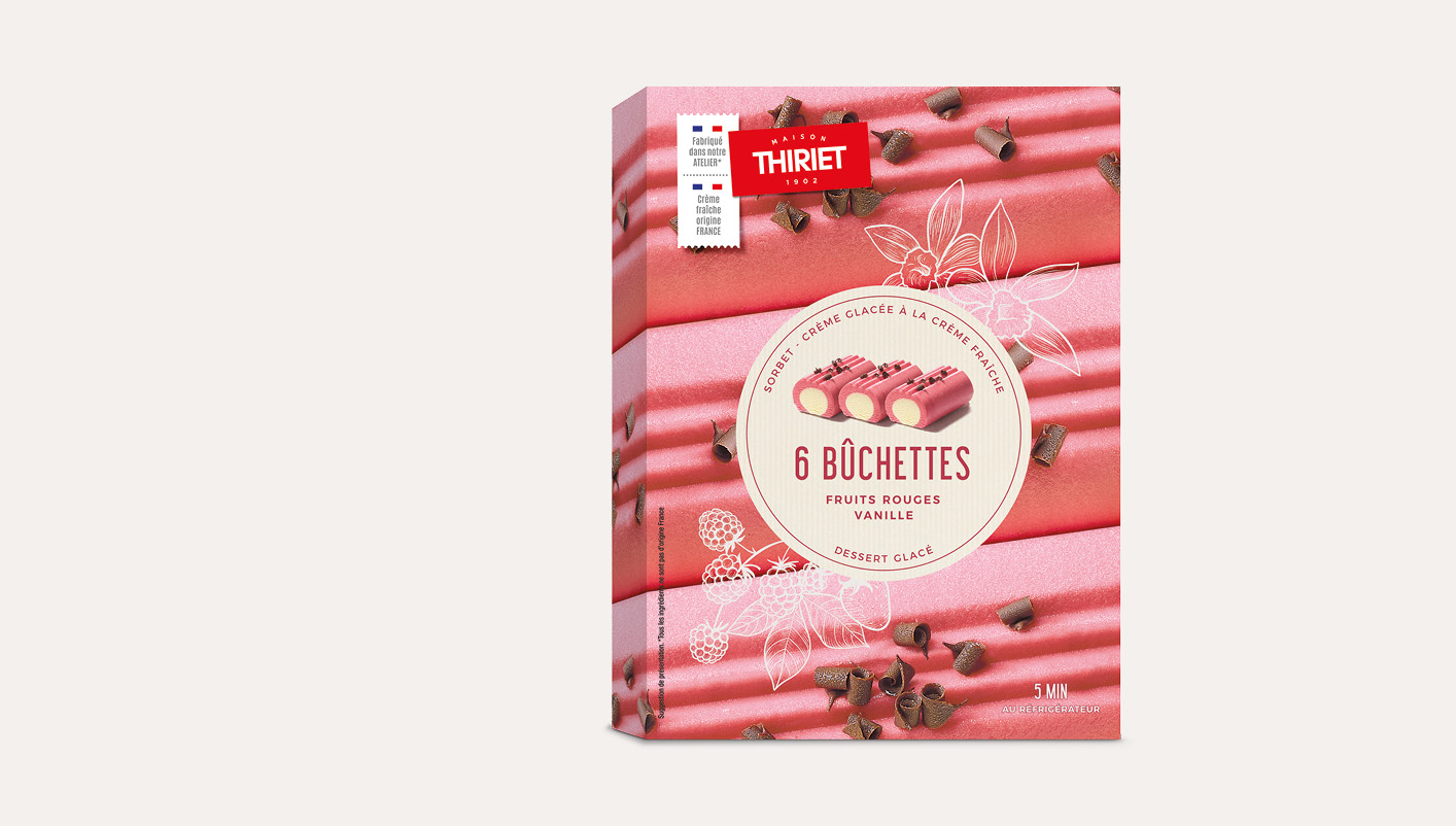 6 Bûchettes vanille/fruits rouges