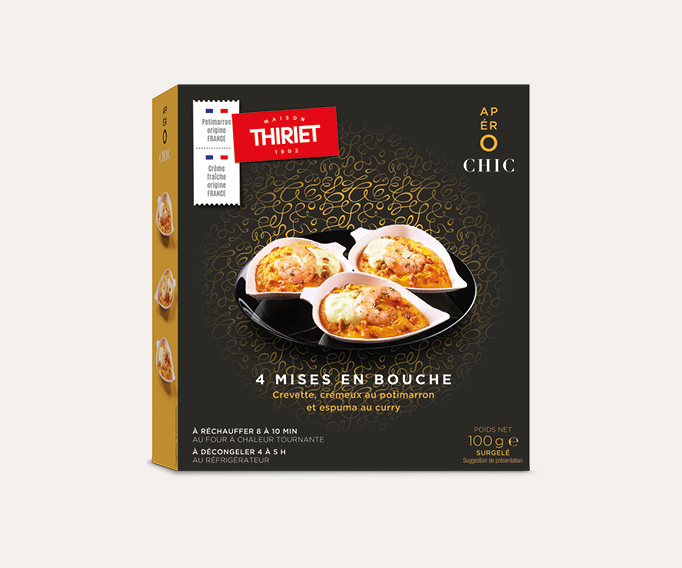 4 Mises en bouche à la crevette