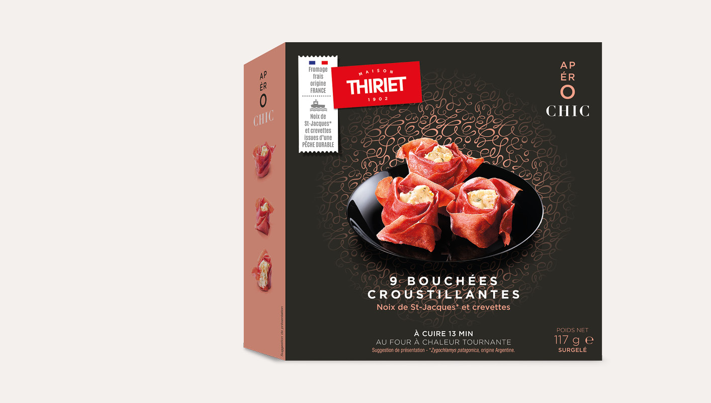 9 Bouchées croustillantes noix de St-Jacques* et crevettes