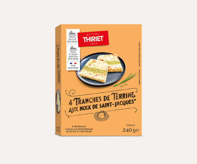 4 tranches de terrine aux noix de Saint-Jacques