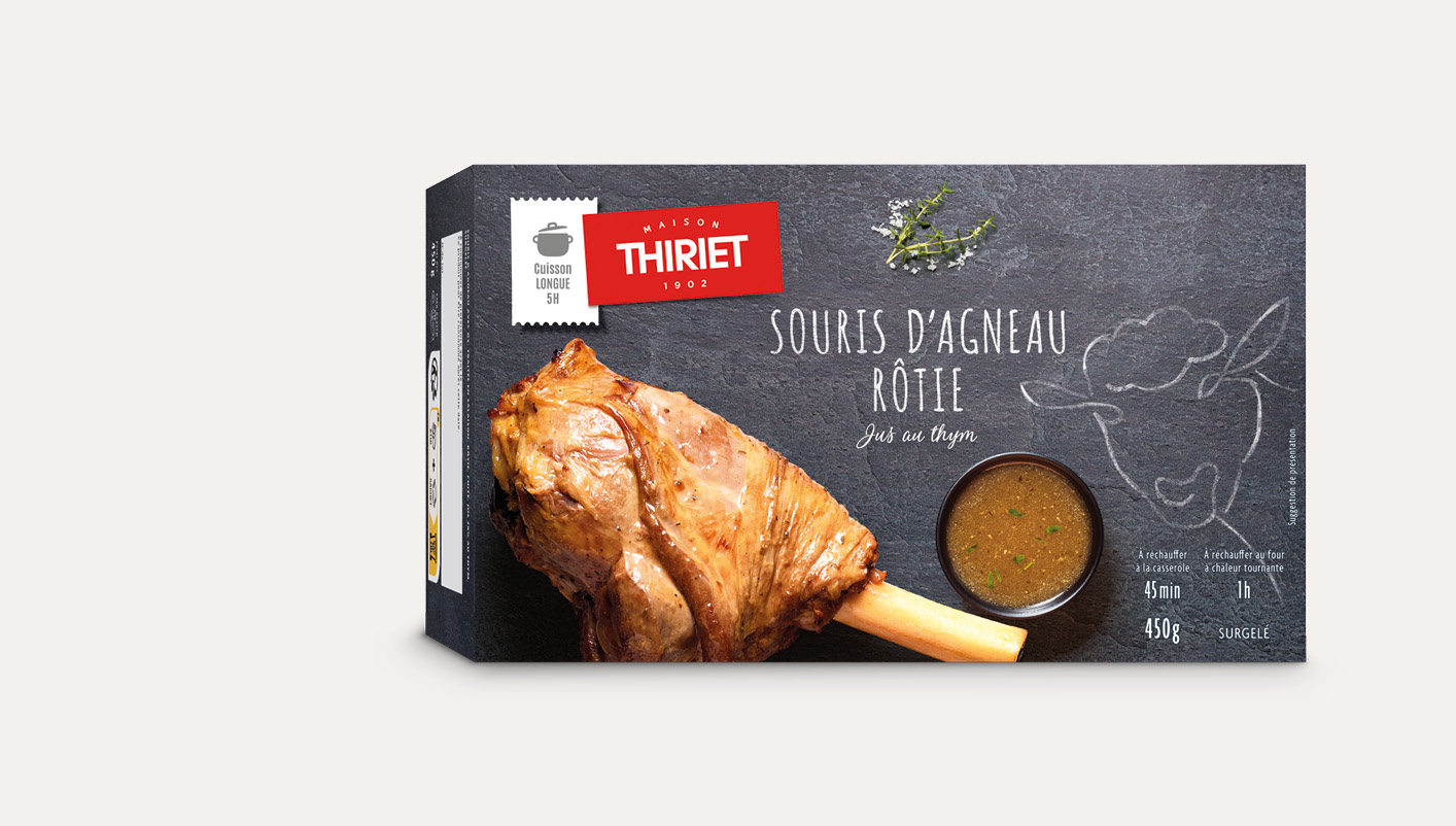 Souris d'agneau rôtie, jus au thym