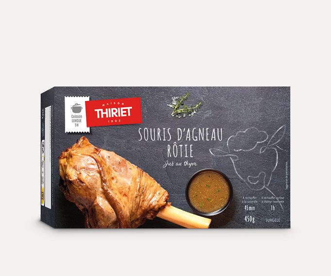 Souris d'agneau rôtie, jus au thym