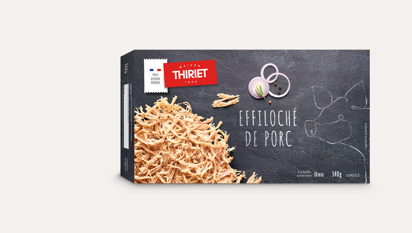 Effiloché de porc Le lot de 2