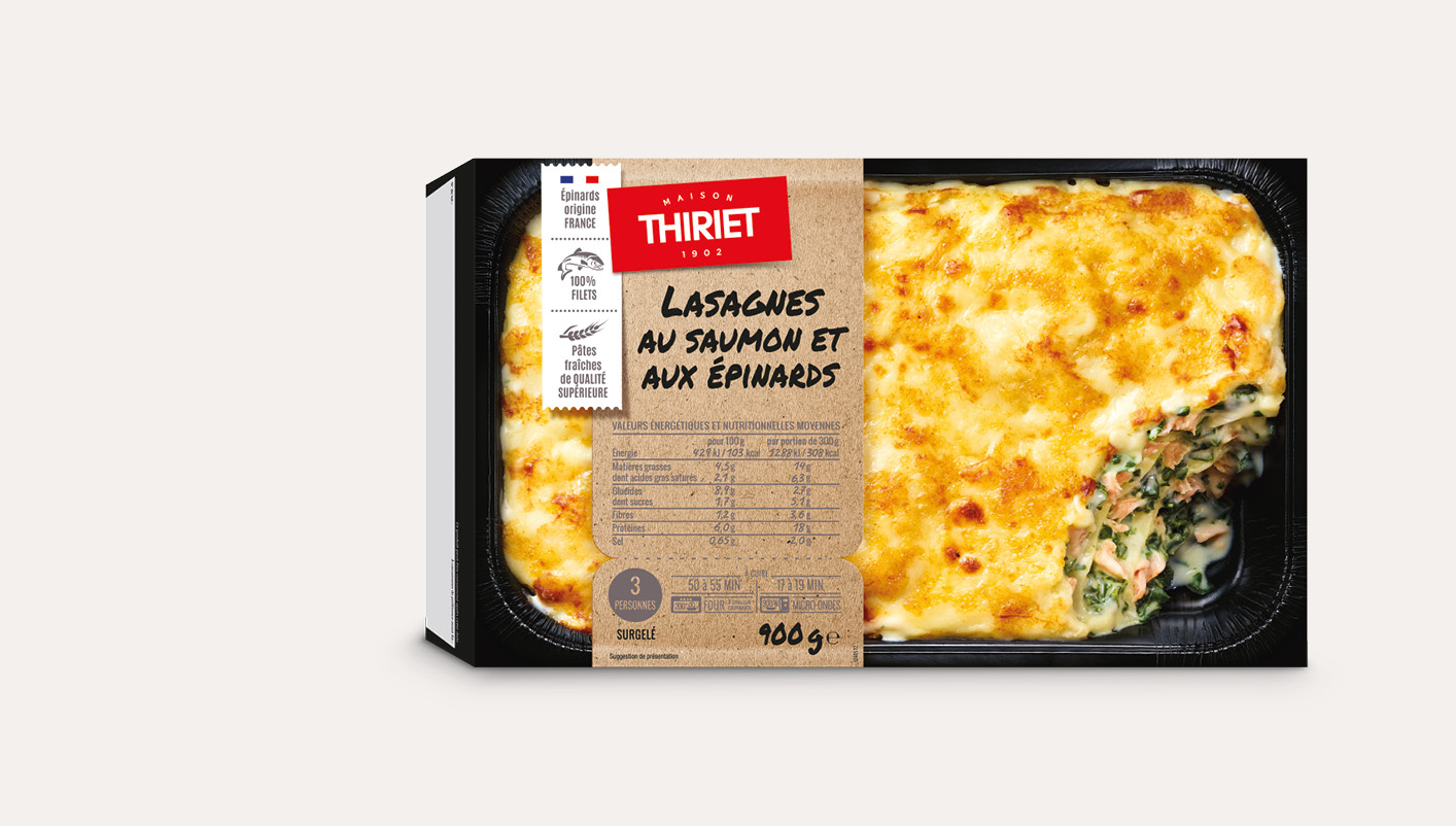 Lasagnes au saumon et aux épinards