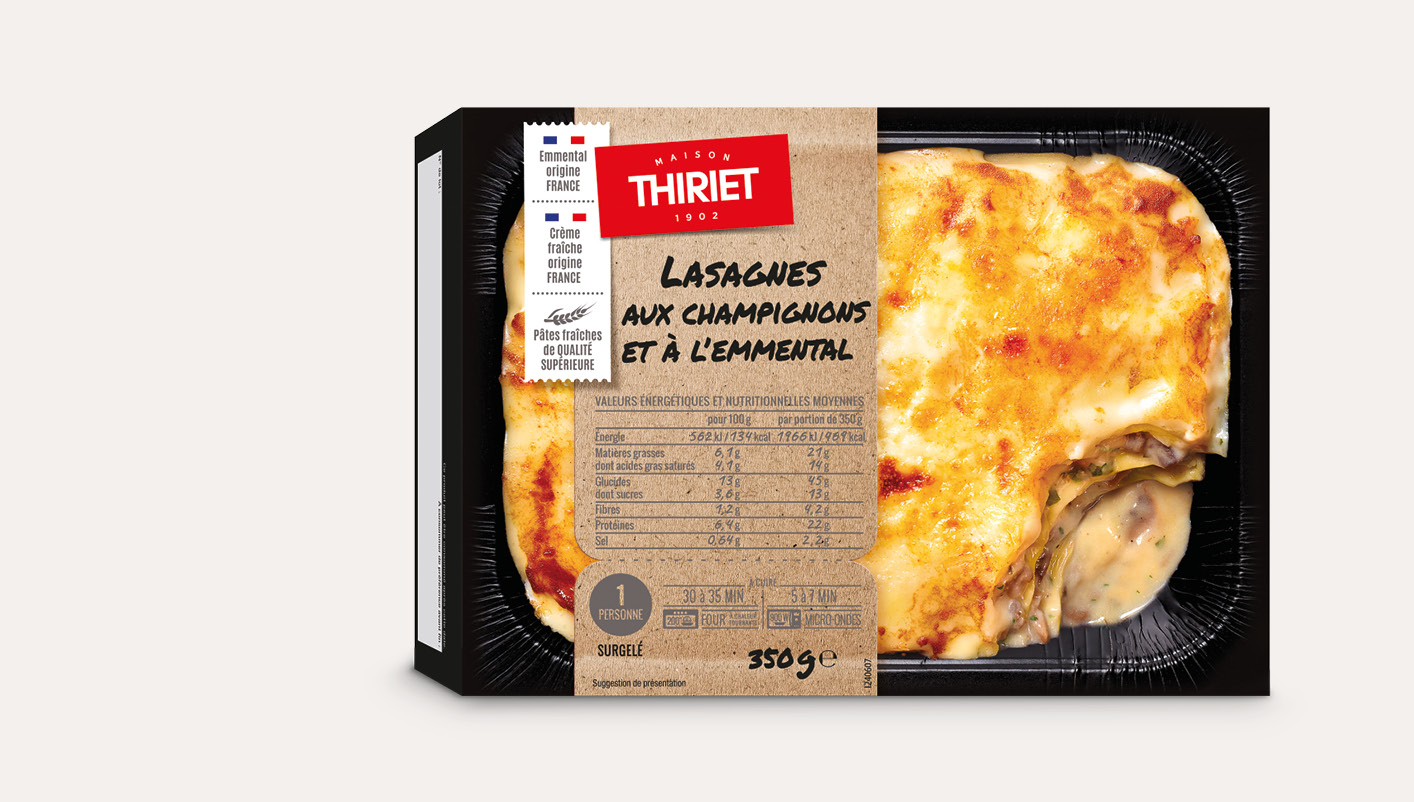 Lasagnes aux champignons et à l'emmental