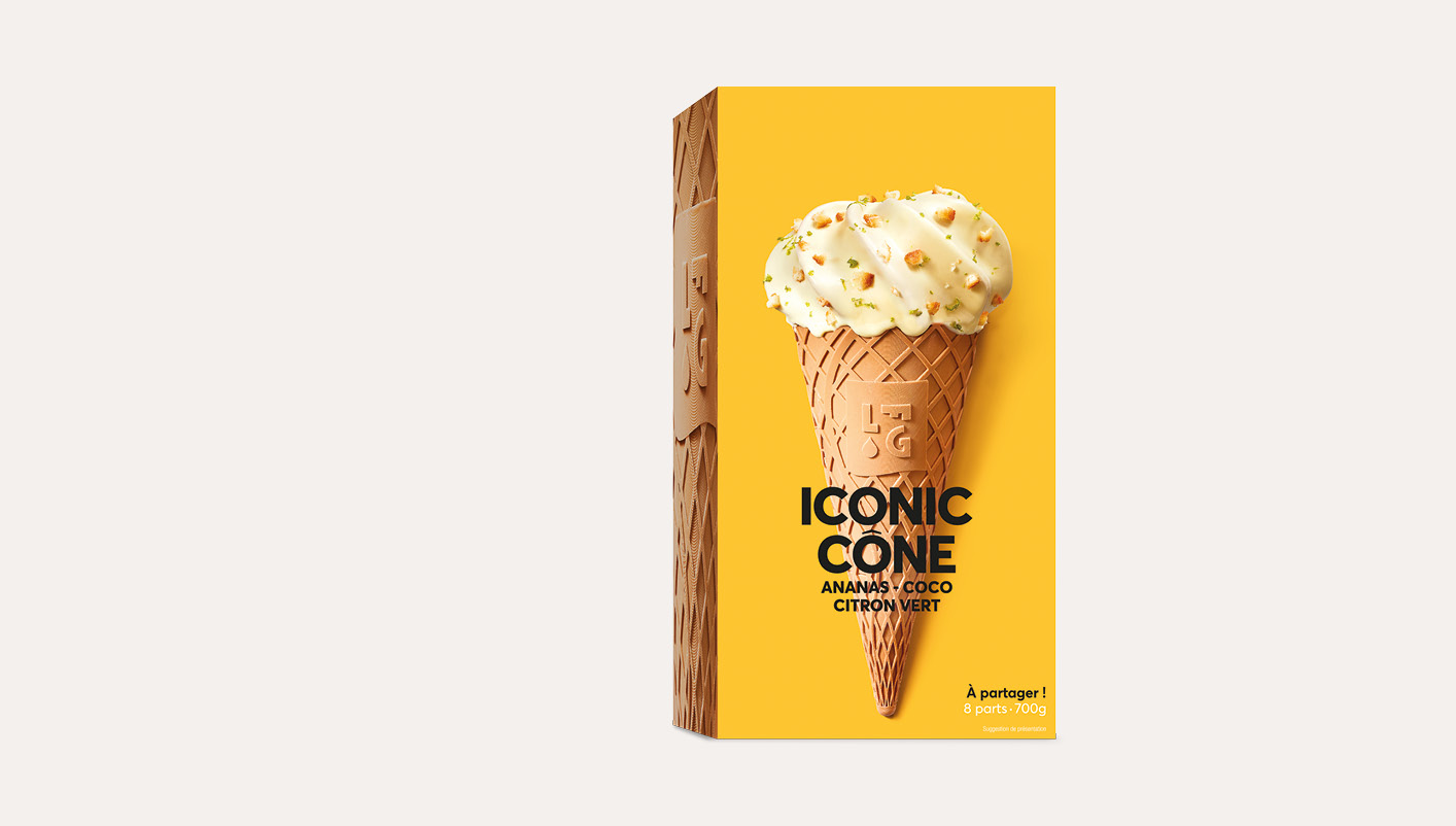 Iconic cône artisanal - ananas, coco, citron vert