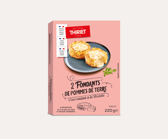 2 Fondants pommes de terre et raclette